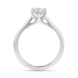 Platinum & 0.80ct Diamond Solitaire Ring Upright