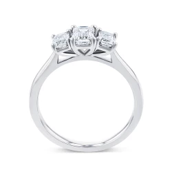 Platinum & 1.02ct Octagonal Diamond Ring