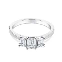Platinum & 1.02ct Octagonal Diamond Ring