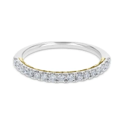 Platinum & 18ct Yellow Gold 0.34ct Diamond Wedding Ring