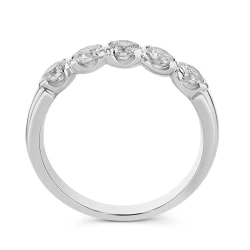 Platinum & Diamond Five Stone Eternity Ring - 0.73ct