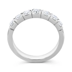 Platinum & Diamond Seven Stone Eternity Ring - 0.95ct