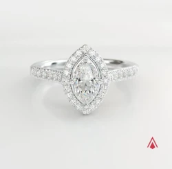 Platinum & Skye Marquise Cut Diamond Cluster Design Ring -0.80ct 360 degree video