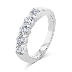 Platinum Five Stone Diamond Eternity Ring -1.07ct