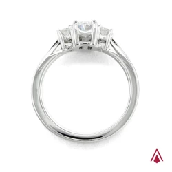 Platinum Royal Oval & Brilliant Cut Diamond Engagement Ring - 0.40ct