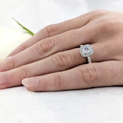 Platinum Skye Brava Diamond Ring on hand