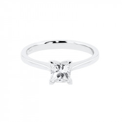 Freya Collection Platinum & Princess Cut Diamond Solitaire Engagement Ring - 0.40ct
