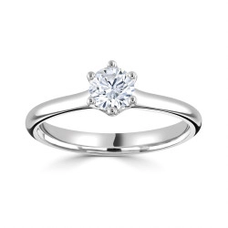 Lara Collection Platinum & Diamond Engagement Ring - 0.80ct