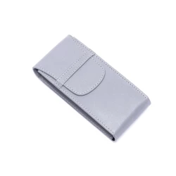 Rapport London Grey Hyde Park leather Watch Pouch Closed