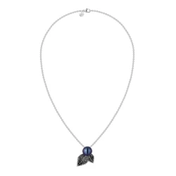Shaun Leane Blackthorn Pearl Leaf Pendant Full Necklace