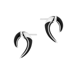 Shaun Leane Silver & Ceramic Sabre Collection Talon Earrings Side