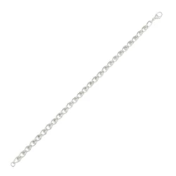 Silver Florentine Link 8.5" Gents Bracelet long