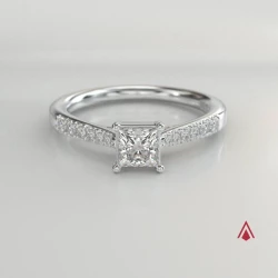 Skye Classic Princess Platinum 0.70ct Diamond Ring 360 degree video