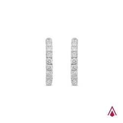 Skye Hoop Platinum 0.22ct Diamond Earrings front
