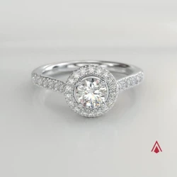 Skye Platinum Diamond Cluster Engagement Ring 360 degree video