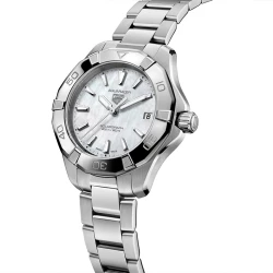 TAG Heuer Aquaracer Professional 200 Solargraph 34mm Mother-of-Pearl Angled