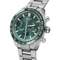 Tag Heuer Carrera Chronograph 44mm Green angled view