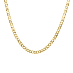 This 9ct yellow gold chain is a classic open curb style with a trigger catch fastening. 