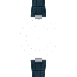 Tissot Dark Blue PRX Leather Strap with watch shadow