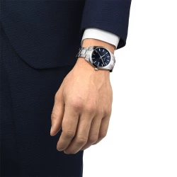 Tissot Gentleman 40mm Blue Dial Watch on male models wrist