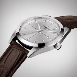 Tissot Gentleman 40mm Silver Dial Angle View