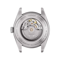 Tissot Gentleman Powermatic 80 Silicium 40mm Ice Blue Dial Watch back case detail