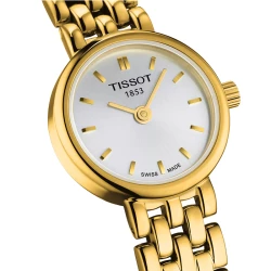 Tissot Lovely 19.5mm Yellow Gold PVD dial close up
