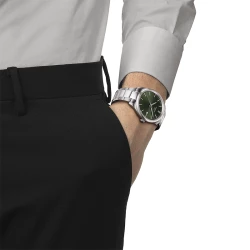Tissot PR 100 40mm Green Dial on wrist