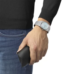 Tissot PRX Powermatic 80 40mm Ice Blue on wrist
