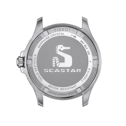 Tissot Seastar 1000 40mm Black Dial Watch back case detail