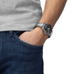 Tissot Seastar 1000 40mm Black Dial Watch on wrist