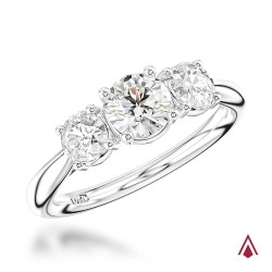 Platinum Trilogy Classic Diamond Engagement Ring - 0.80ct