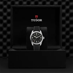 Tudor Ranger Black Dial Hybrid Strap Watch - 39mm