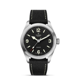 Tudor Ranger Black Dial Hybrid Strap Watch - 39mm
