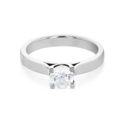 Venus Platinum and Diamond Solitaire Engagement Ring Flat