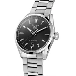 TAG Heuer Gents Automatic Carrera Black Dial Watch - 39mm