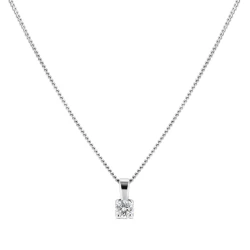 White Gold and 0.13ct Diamond Necklace