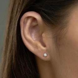Windsor White Gold 0.30ct Diamond Stud Earring in ear