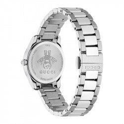 Gucci Steel G-Timeless Silver Guilloche Dial Watch - 27mm