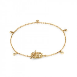 Gucci 18ct Yellow Gold & Diamond "GG" Running Collection Bracelet