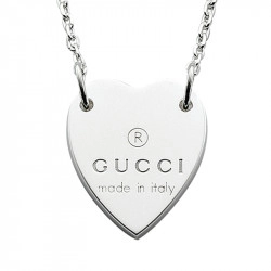 Gucci Silver Trademark Heart Pendant