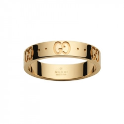 Gucci 18ct Yellow Gold Icon Collection Thin Band Ring