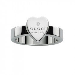 Gucci Silver Trademark Heart Collection Ring