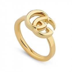 Gucci 18ct Yellow Gold Running G Collection Ring - 13mm