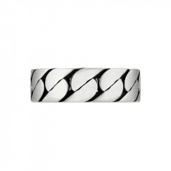 Gucci Silver Wide Interlocking Collection "Chain" Ring - 6mm