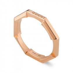 Gucci 18ct Rose Gold Link to Love Collection Stacking Ring 