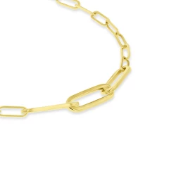 Yellow Gold 7.25" Fancy Link Bracelet Close Up