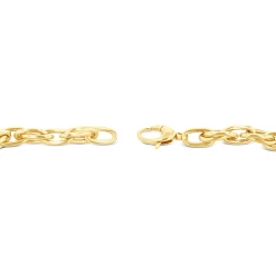  Yellow Gold 7.25" Oval Link Bracelet clasp