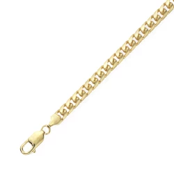 9ct Yellow Gold 20" Bombe Curb Chain Clasp