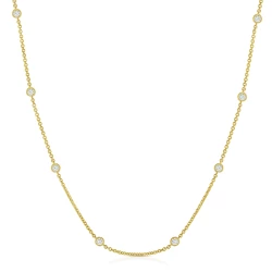 Yellow Gold Diamonds by the Yard Necklace